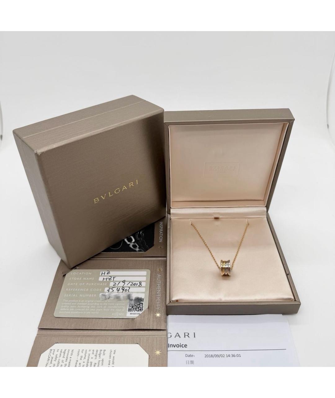 BVLGARI Золотое колье из белого золота, фото 5