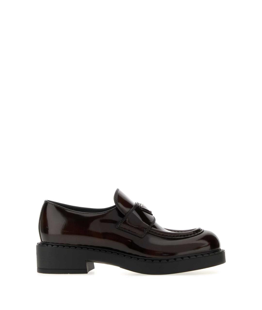 PRADA Коричневые кожаные лоферы, фото 1
