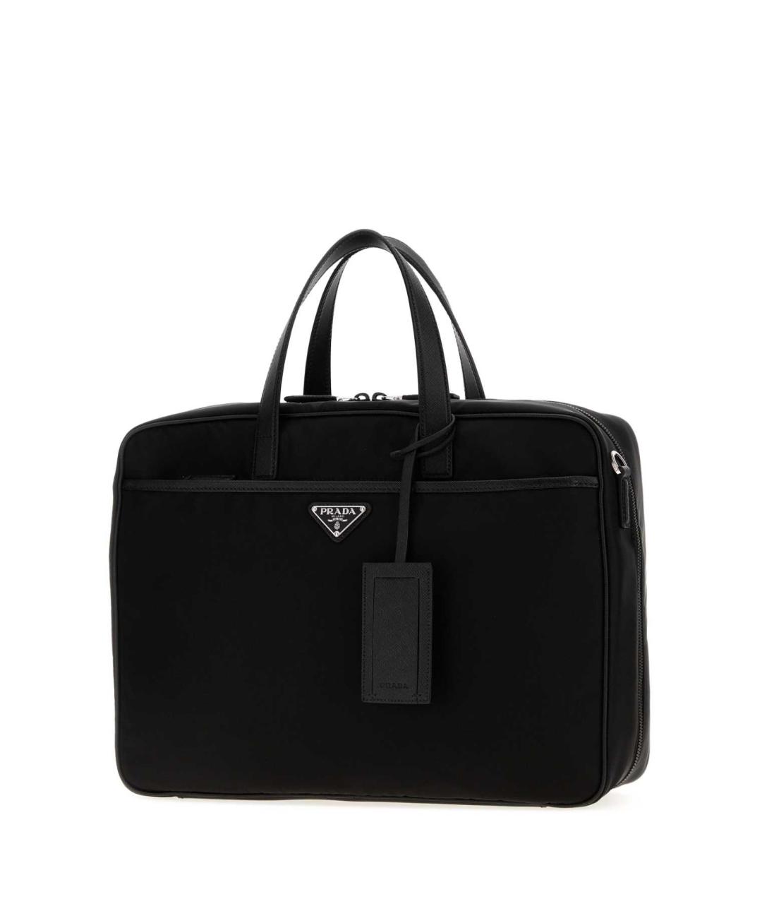 PRADA Черный тканевый портфель, фото 2