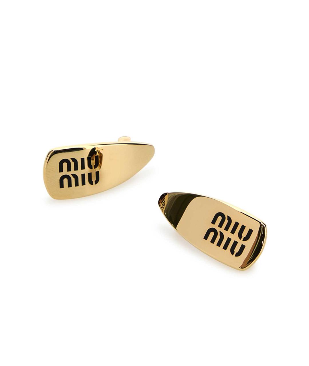 MIU MIU Золотая заколка, фото 2