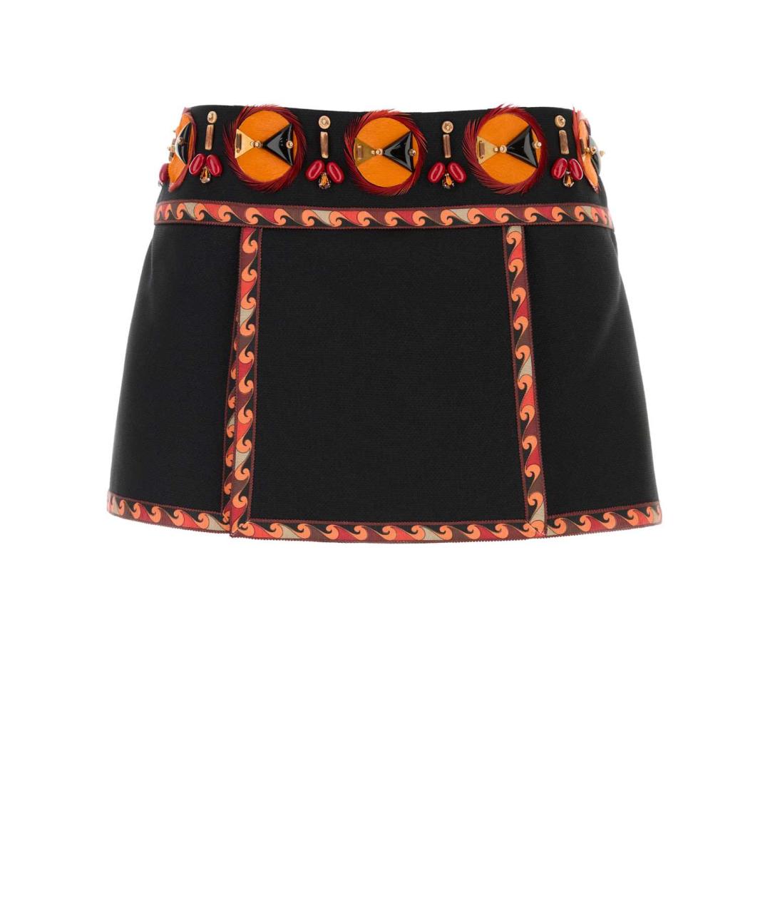 EMILIO PUCCI Мульти хлопковая юбка мини, фото 1