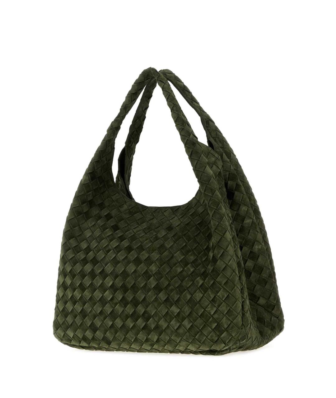 BOTTEGA VENETA Зеленая замшевая сумка тоут, фото 2