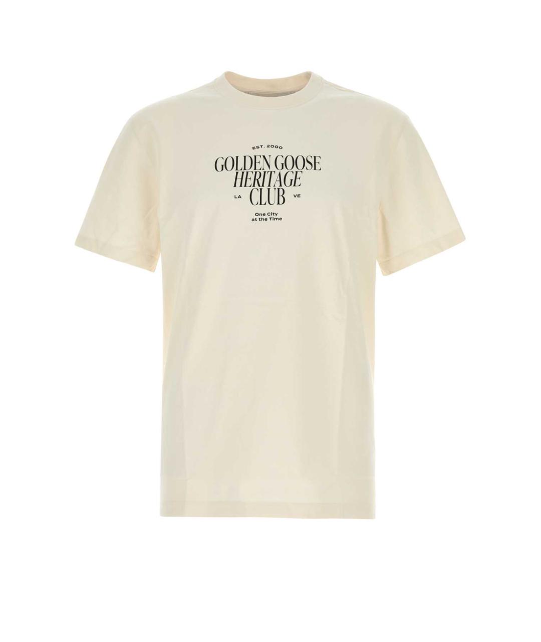 GOLDEN GOOSE Белая хлопковая футболка, фото 1