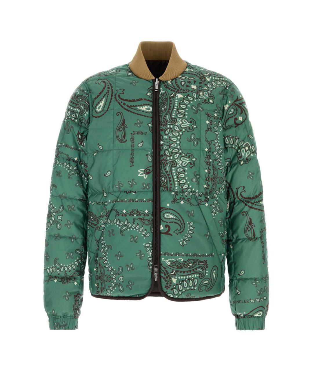 MONCLER Зеленая полиэстеровая куртка, фото 1