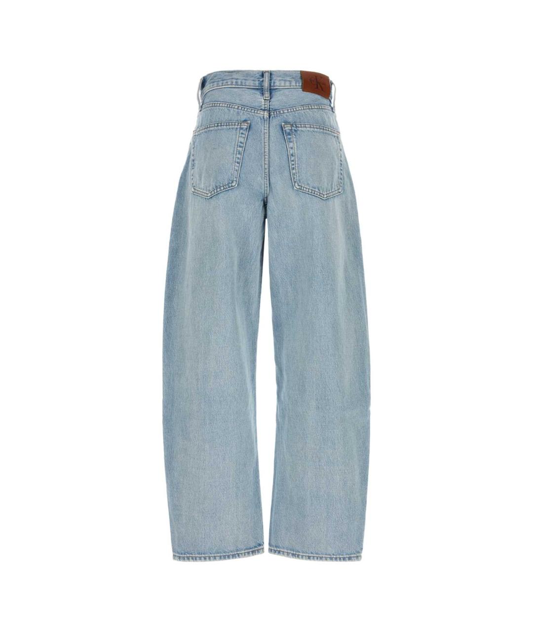 CALVIN KLEIN Голубые хлопковые прямые джинсы, фото 2