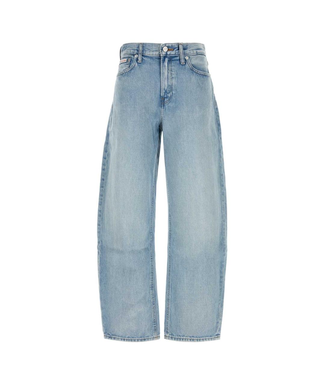 CALVIN KLEIN Голубые хлопковые прямые джинсы, фото 1