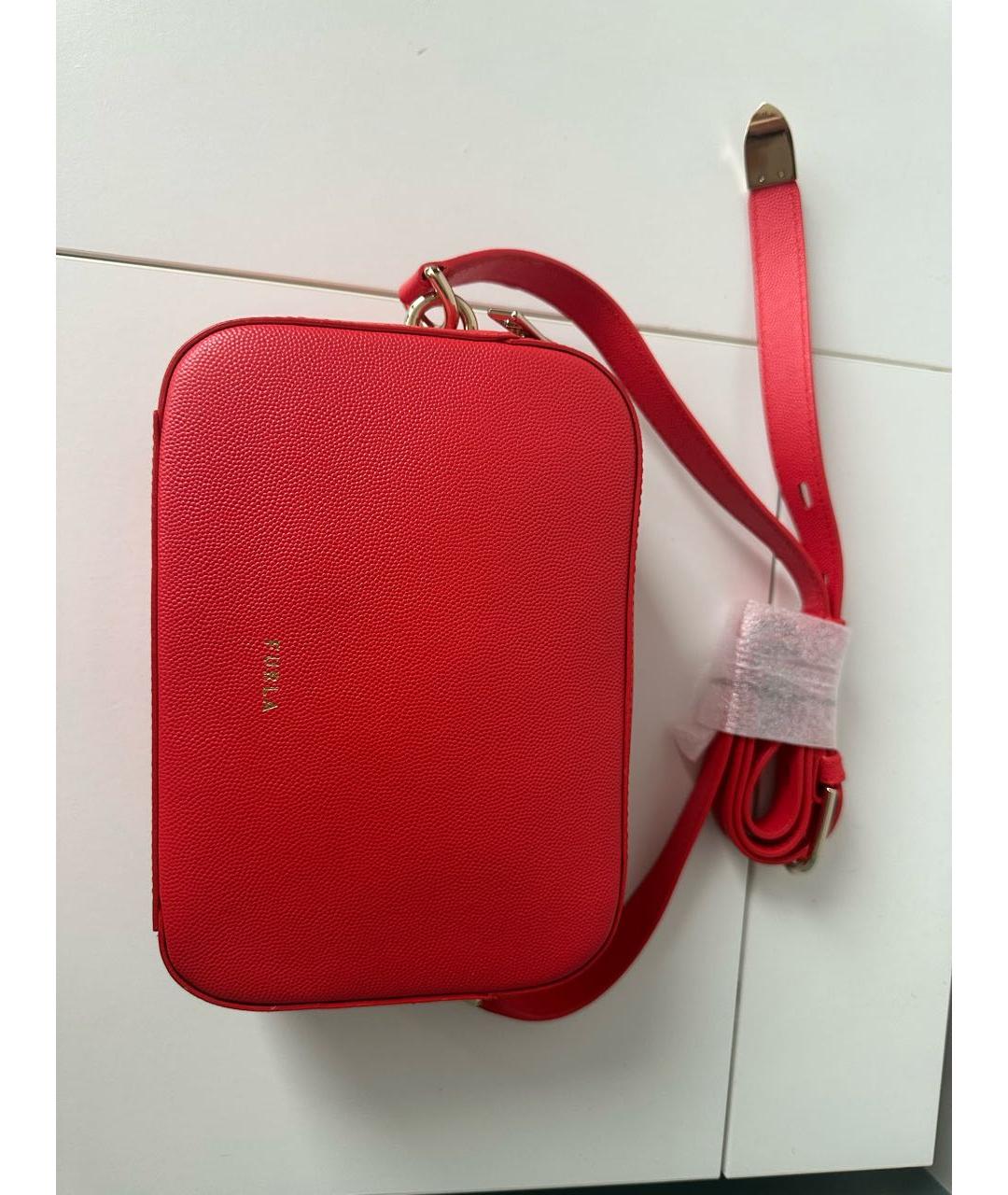 FURLA Красная кожаная сумка через плечо, фото 4