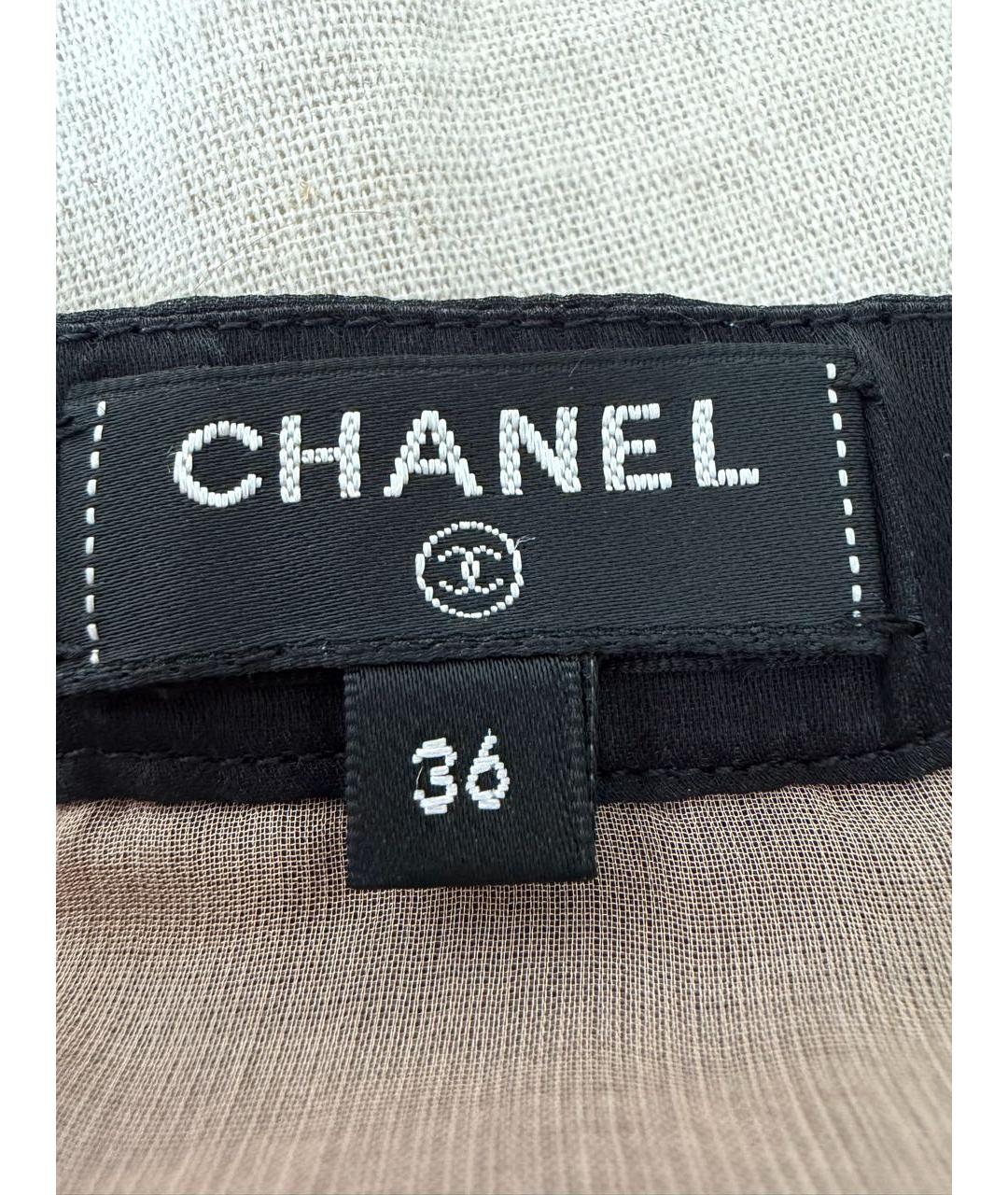 CHANEL Черная шелковая юбка макси, фото 5