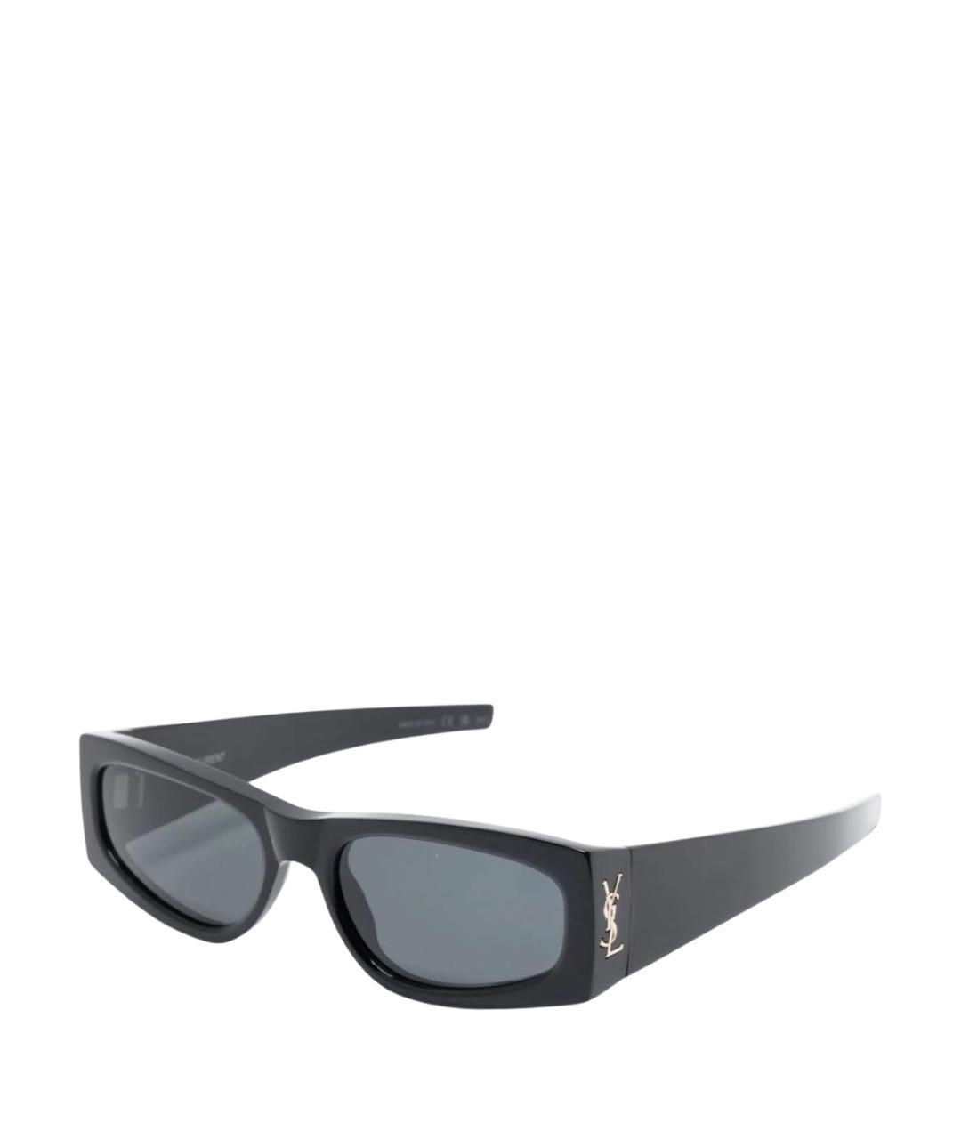 SAINT LAURENT Черные пластиковые солнцезащитные очки, фото 1