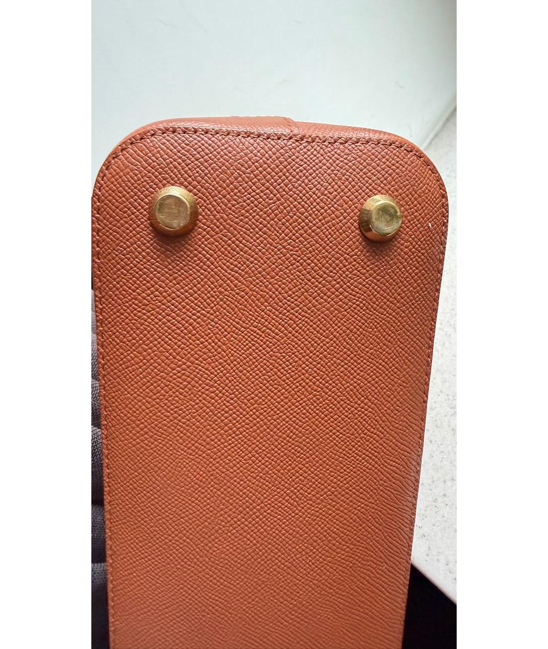 BALENCIAGA Оранжевая кожаная сумка с короткими ручками, фото 4