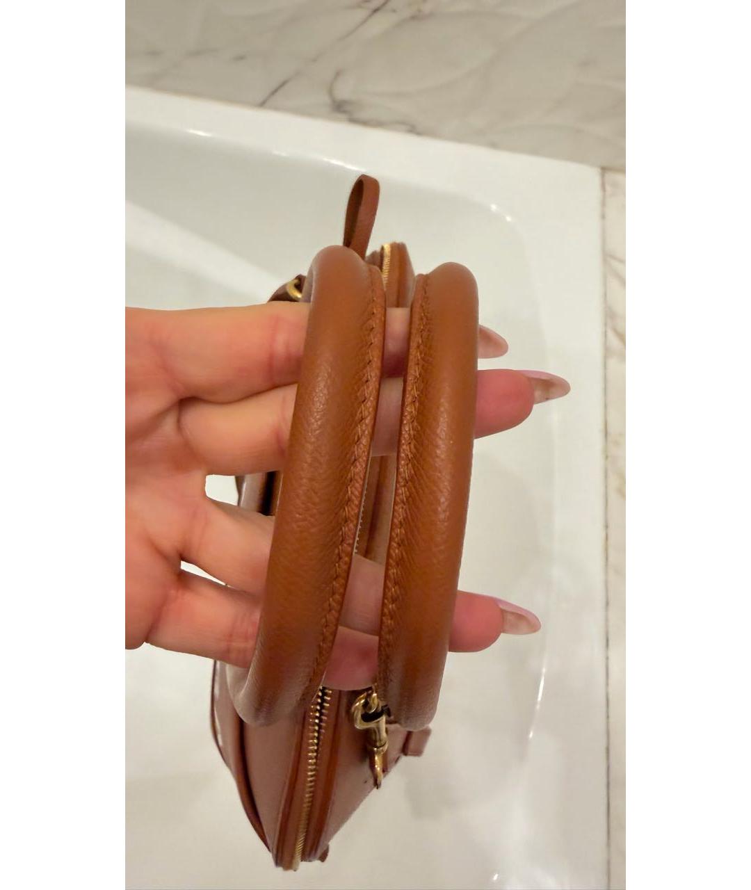 BALENCIAGA Оранжевая кожаная сумка с короткими ручками, фото 7