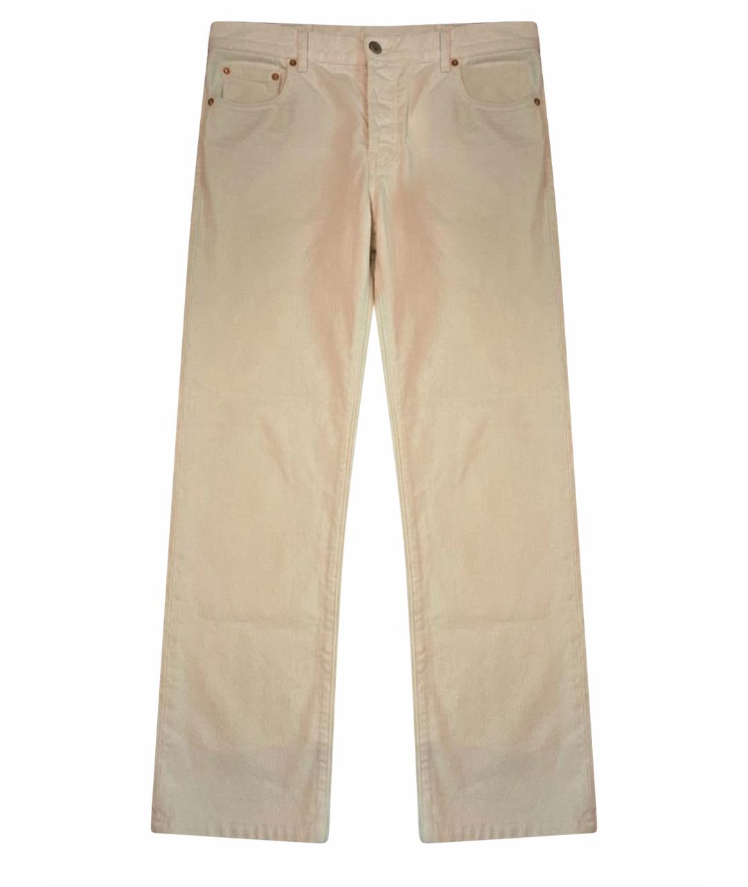 GUCCI Белые хлопковые прямые джинсы, фото 1