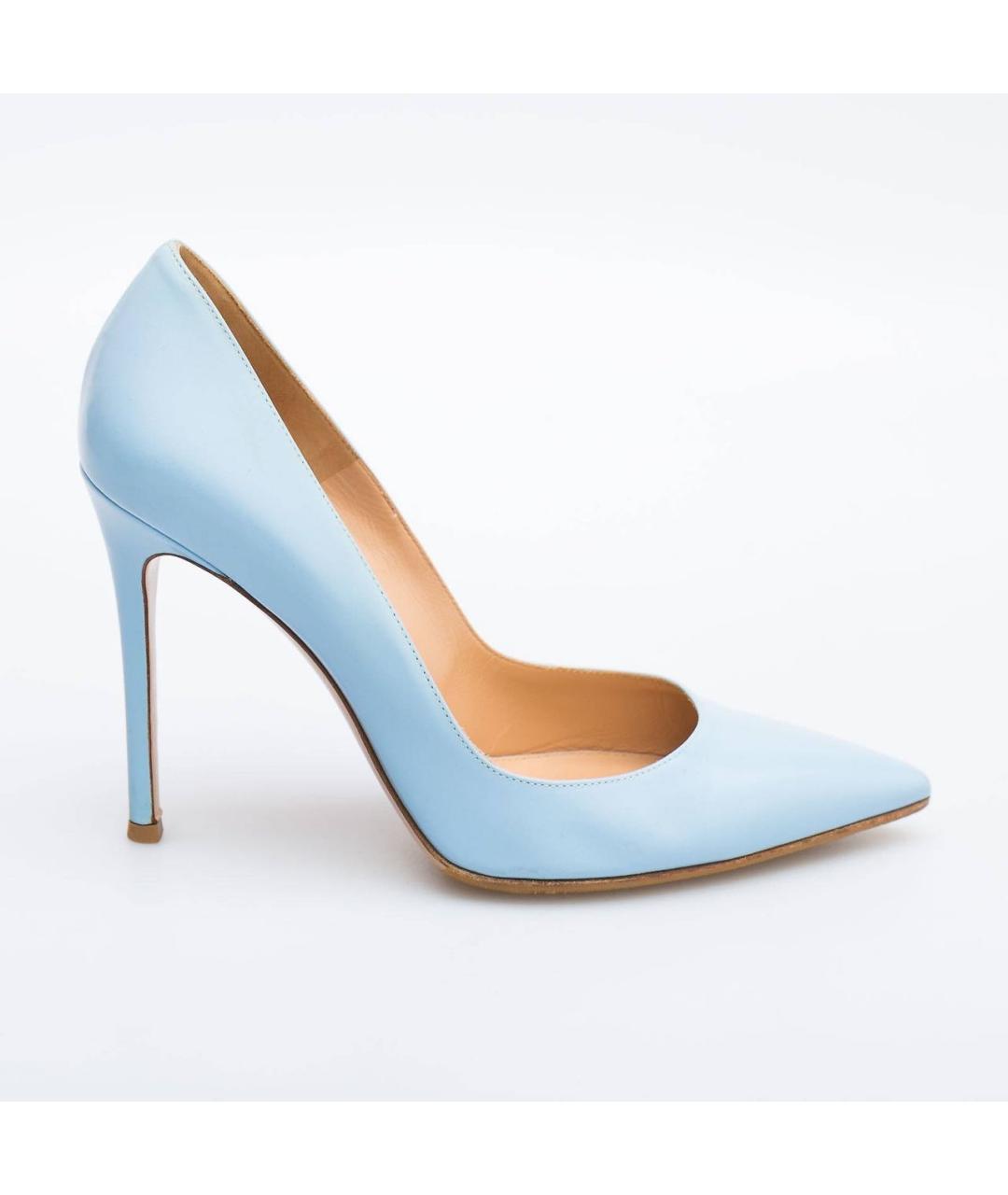 GIANVITO ROSSI Голубые кожаные туфли, фото 9