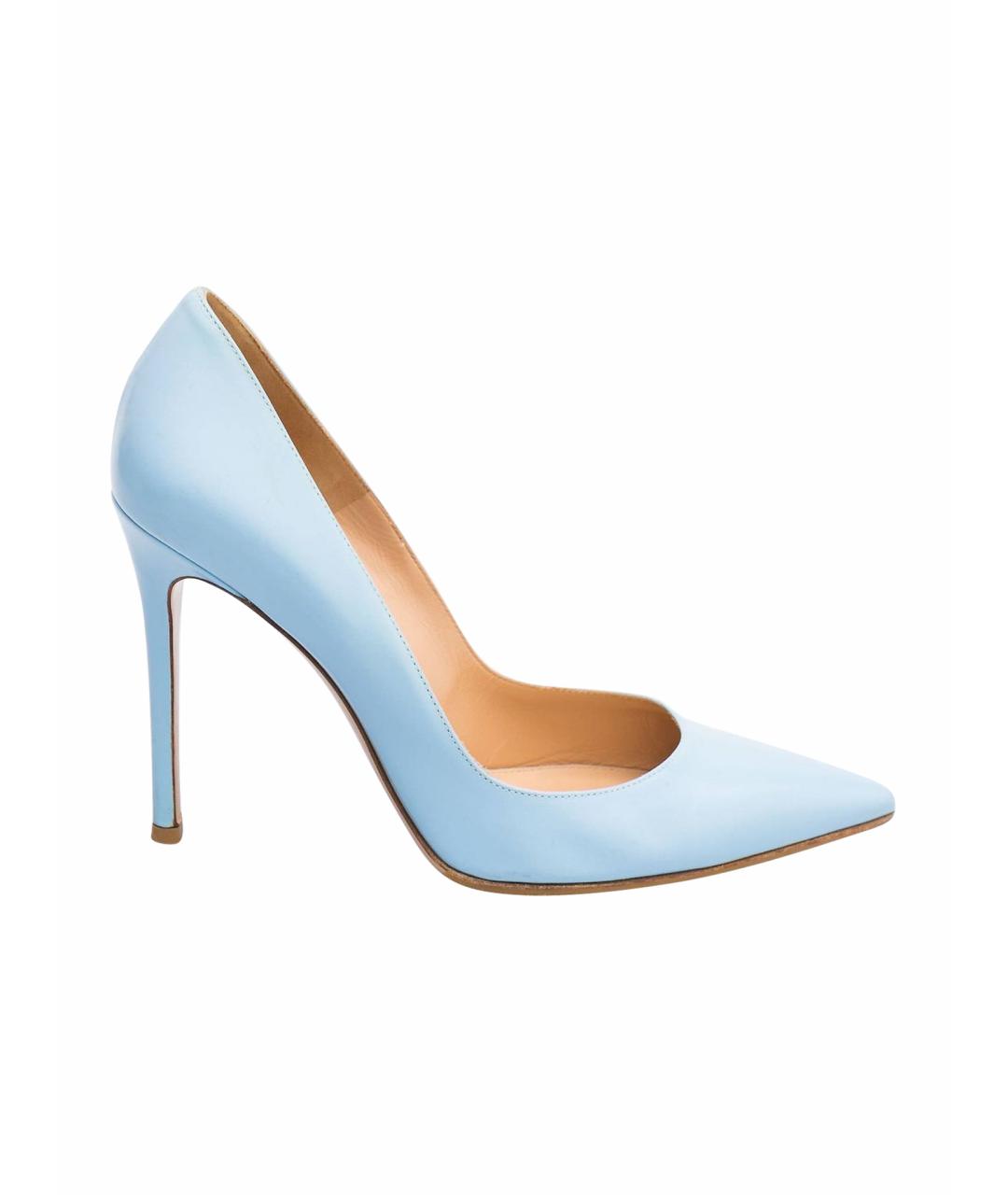 GIANVITO ROSSI Голубые кожаные туфли, фото 1