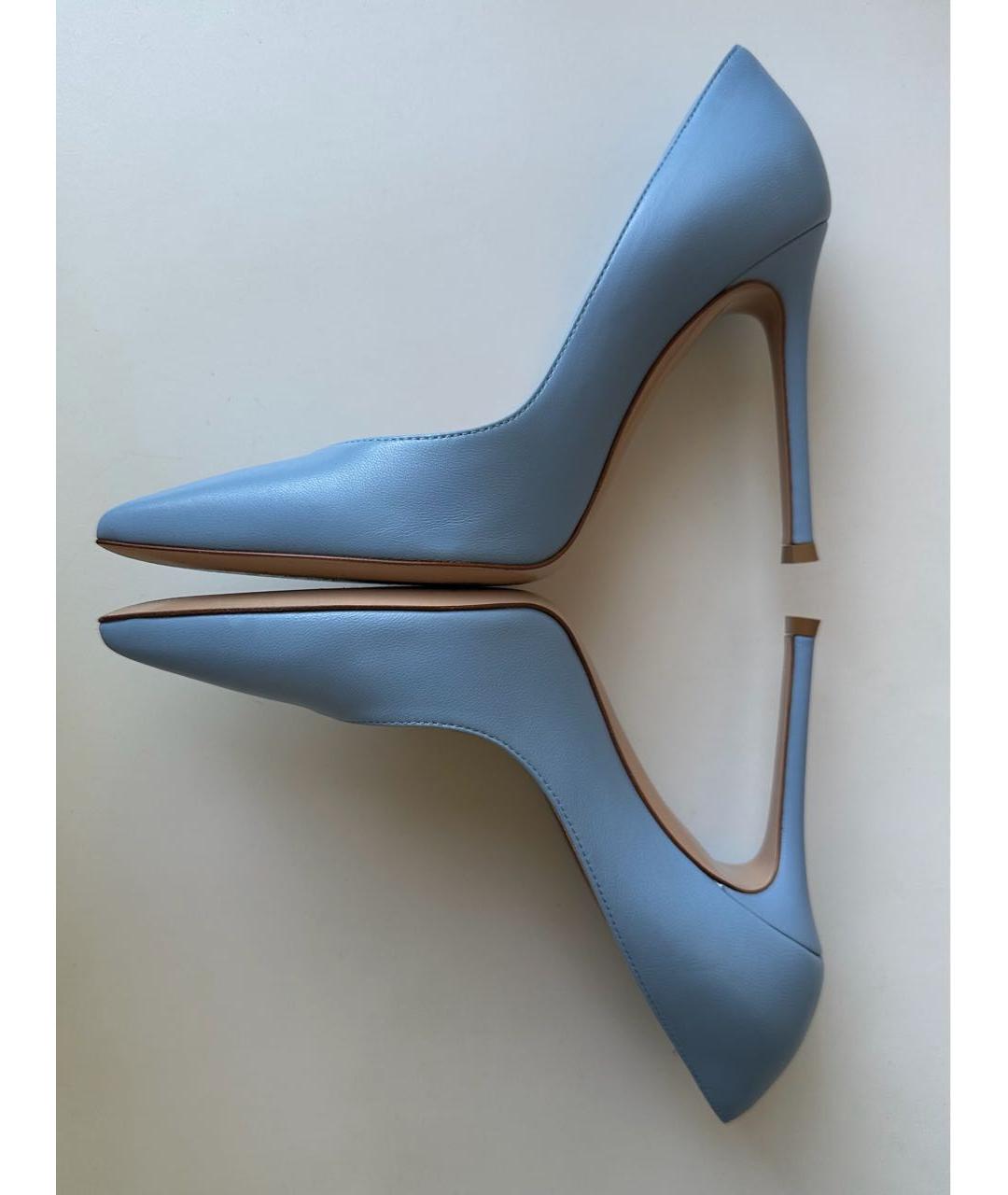 GIANVITO ROSSI Голубые кожаные туфли, фото 3