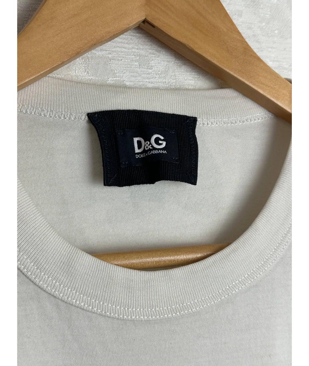DOLCE&GABBANA Белая хлопковая футболка, фото 3