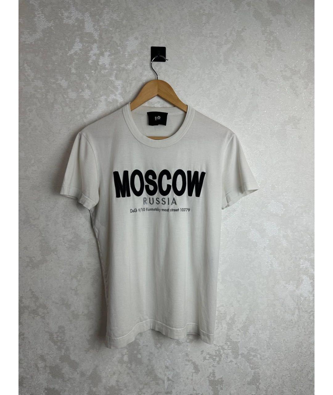 DOLCE&GABBANA Белая хлопковая футболка, фото 6