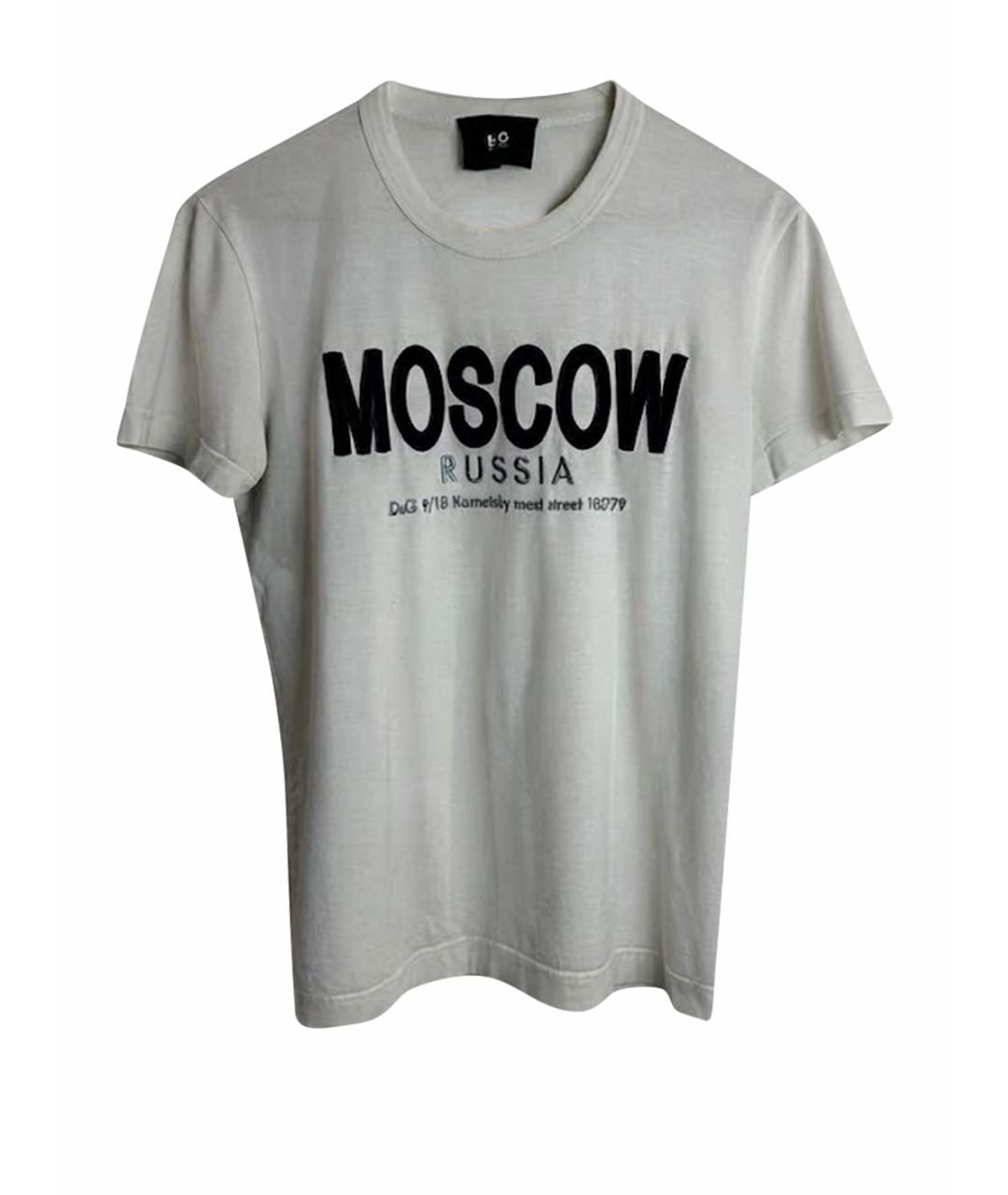 DOLCE&GABBANA Белая хлопковая футболка, фото 1