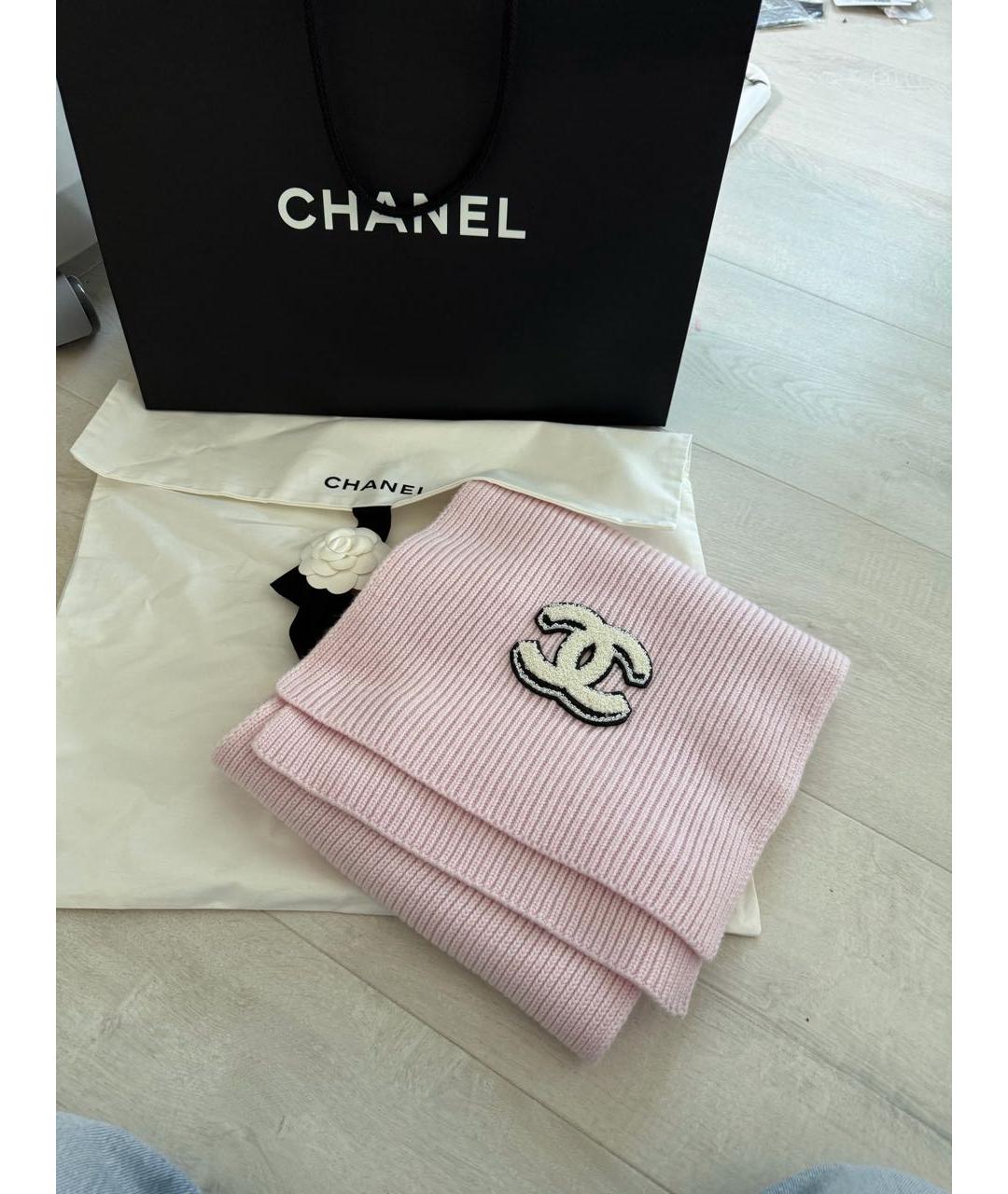 CHANEL Розовая кашемировая шапка, фото 3