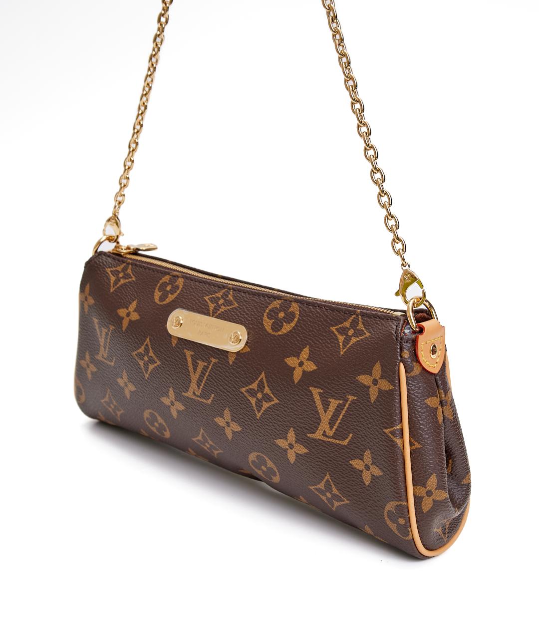 LOUIS VUITTON Коричневая кожаная сумка через плечо, фото 4