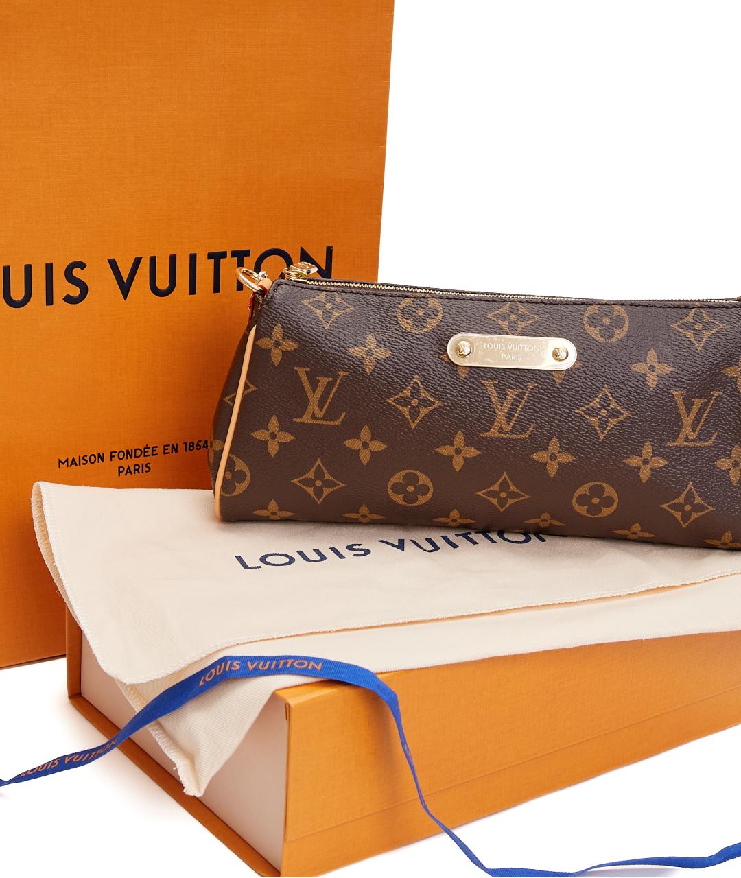 LOUIS VUITTON Коричневая кожаная сумка через плечо, фото 6