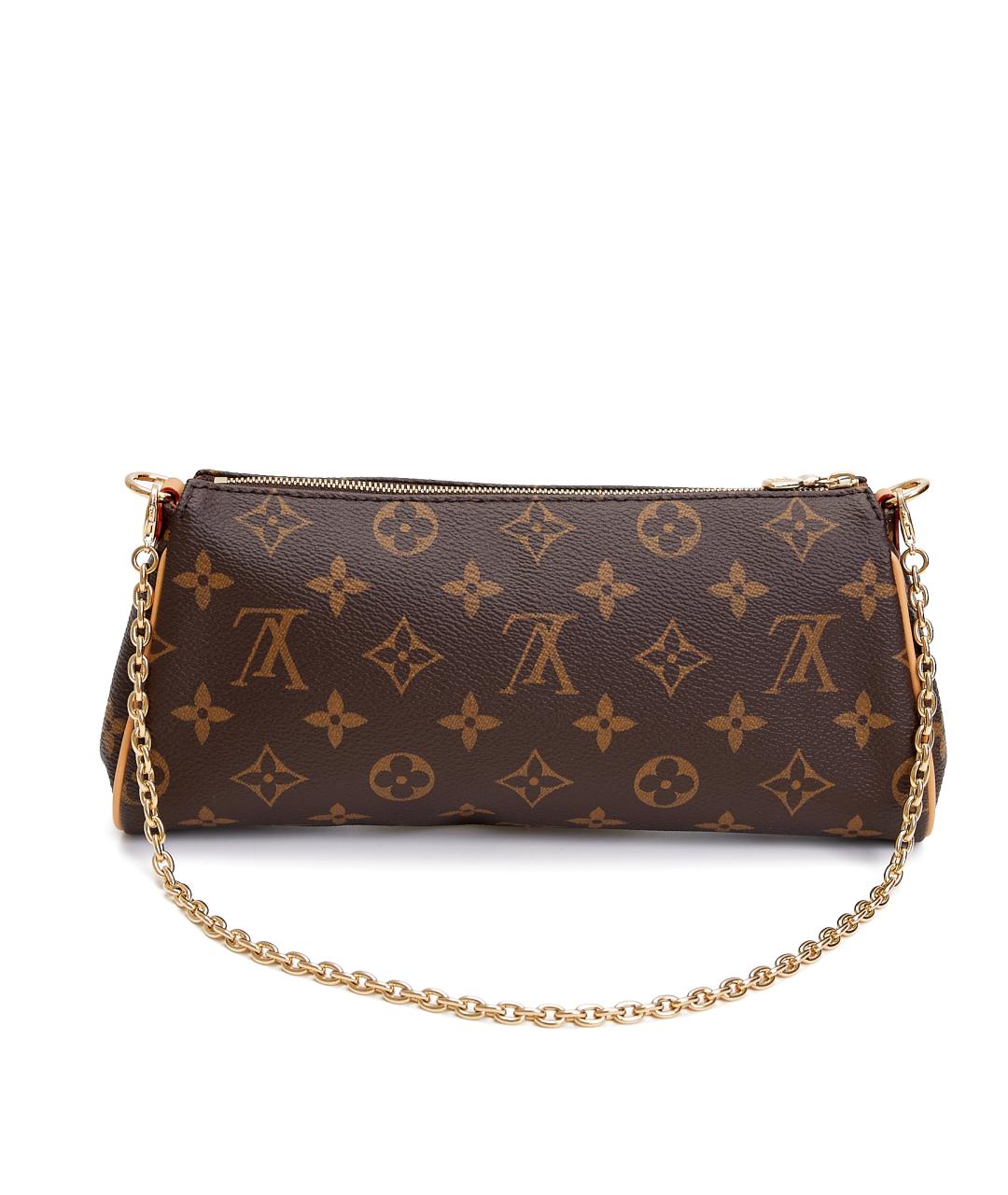 LOUIS VUITTON Коричневая кожаная сумка через плечо, фото 3