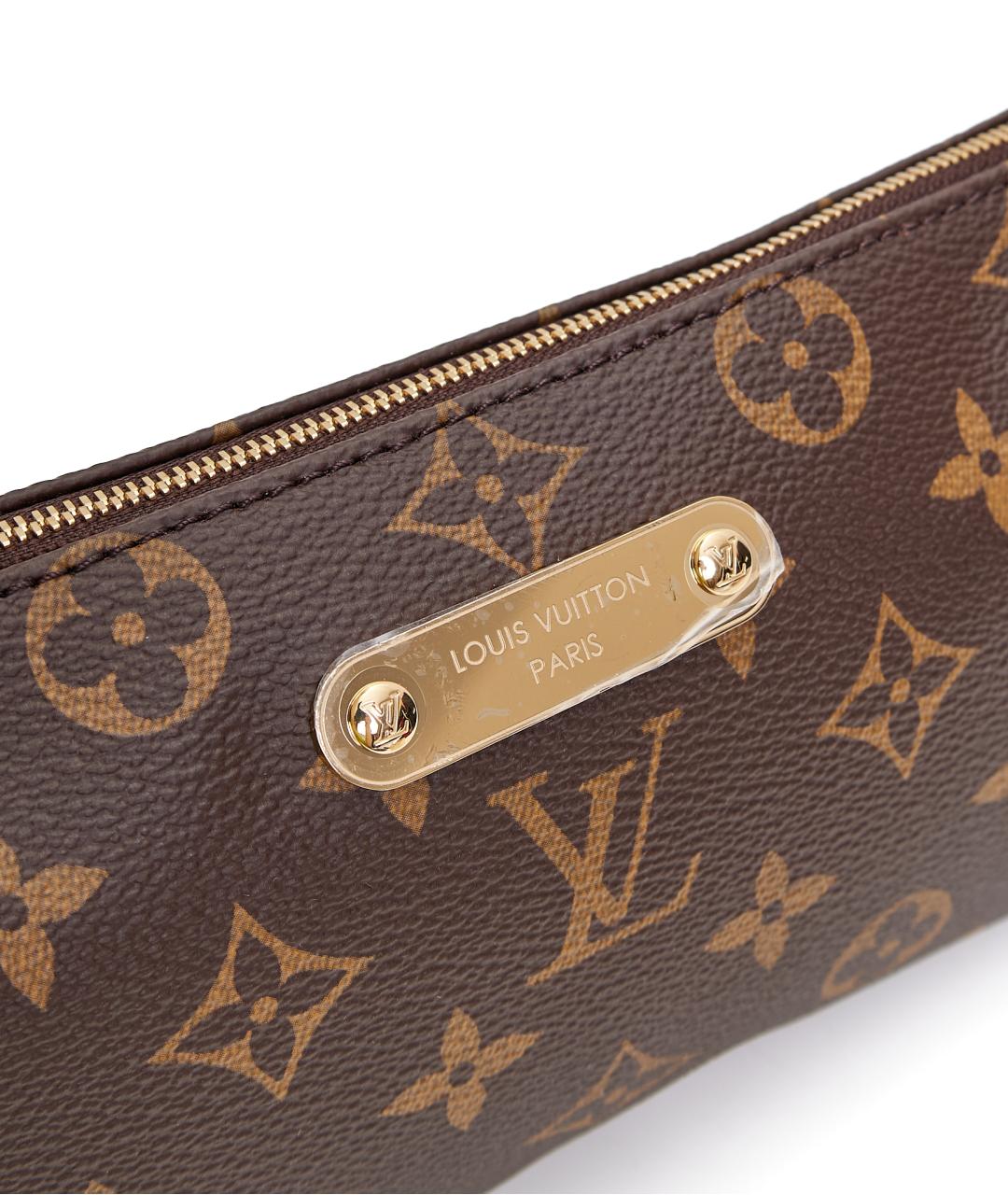 LOUIS VUITTON Коричневая кожаная сумка через плечо, фото 5