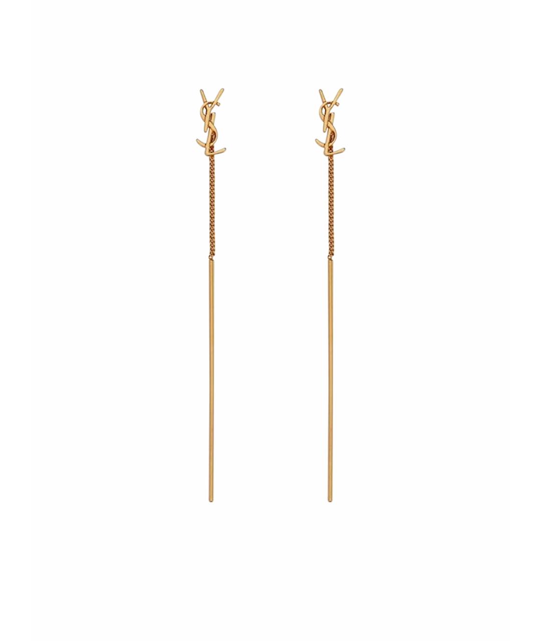 SAINT LAURENT Золотые серьги, фото 1