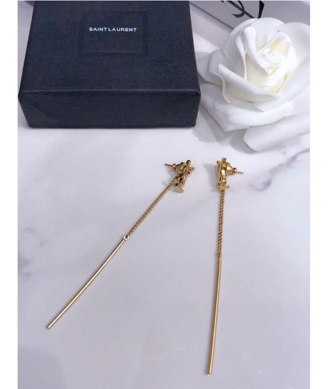 SAINT LAURENT Золотые серьги, фото 4