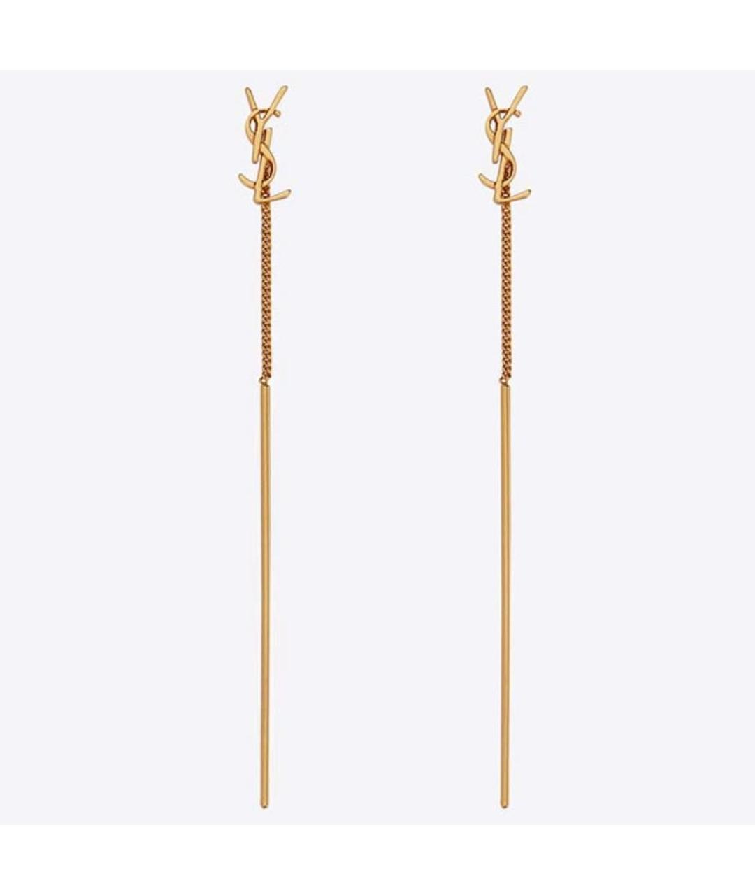 SAINT LAURENT Золотые серьги, фото 9