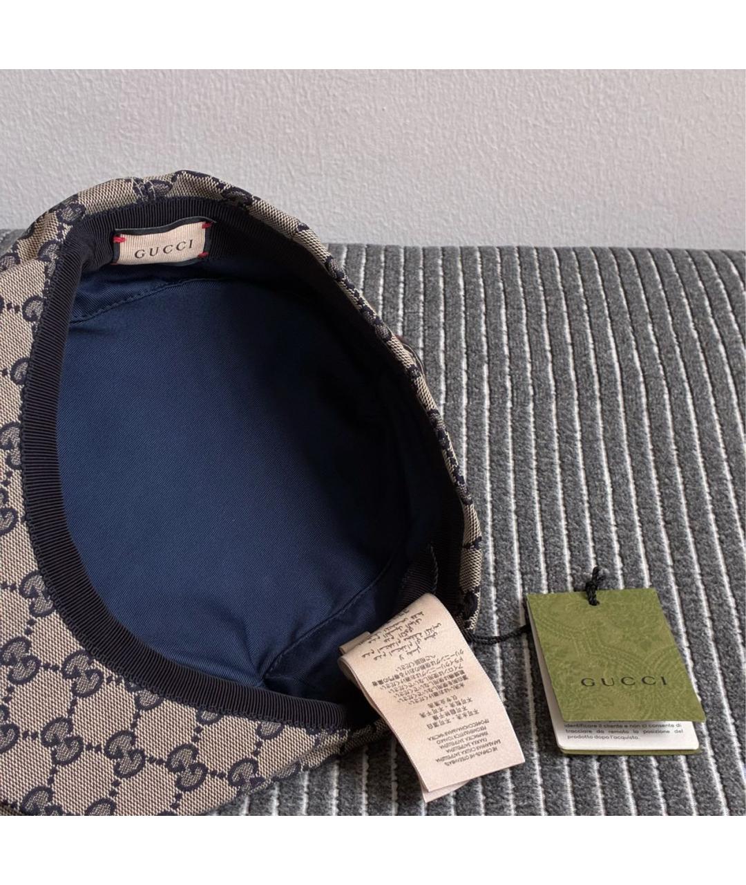 GUCCI Бежевая хлопковая кепка/бейсболка, фото 5