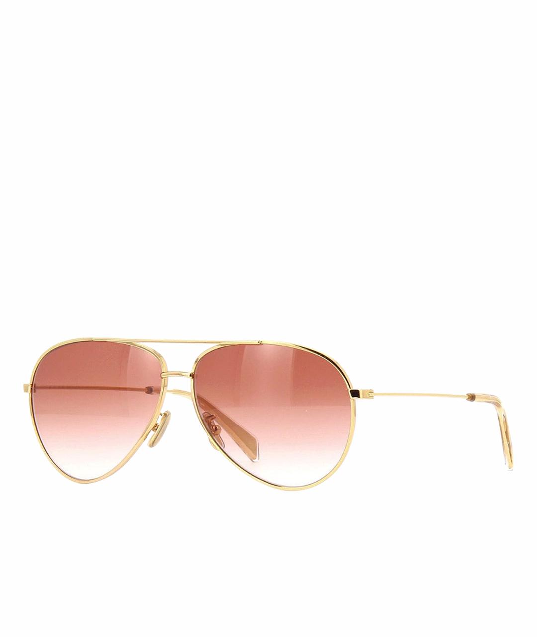 CELINE Золотые металлические солнцезащитные очки, фото 1