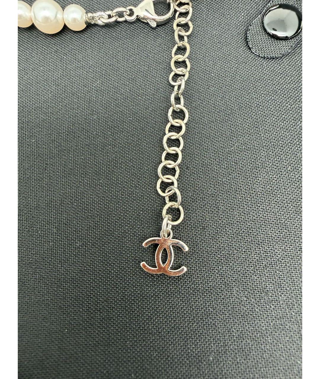 CHANEL Белое жемчужное колье, фото 4