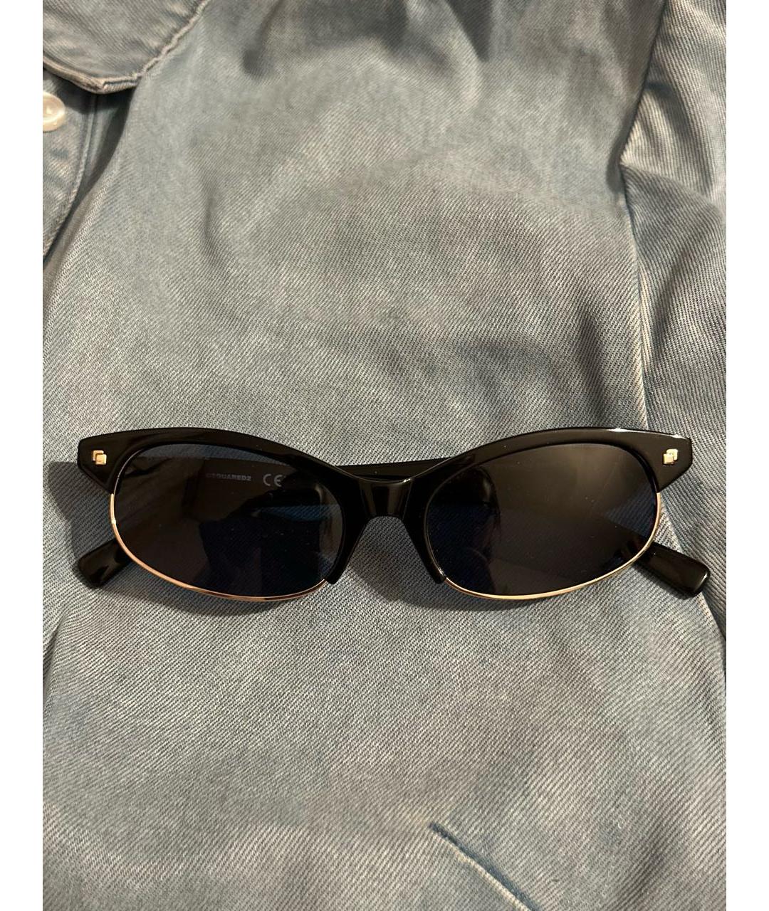DSQUARED2 Черные пластиковые солнцезащитные очки, фото 9
