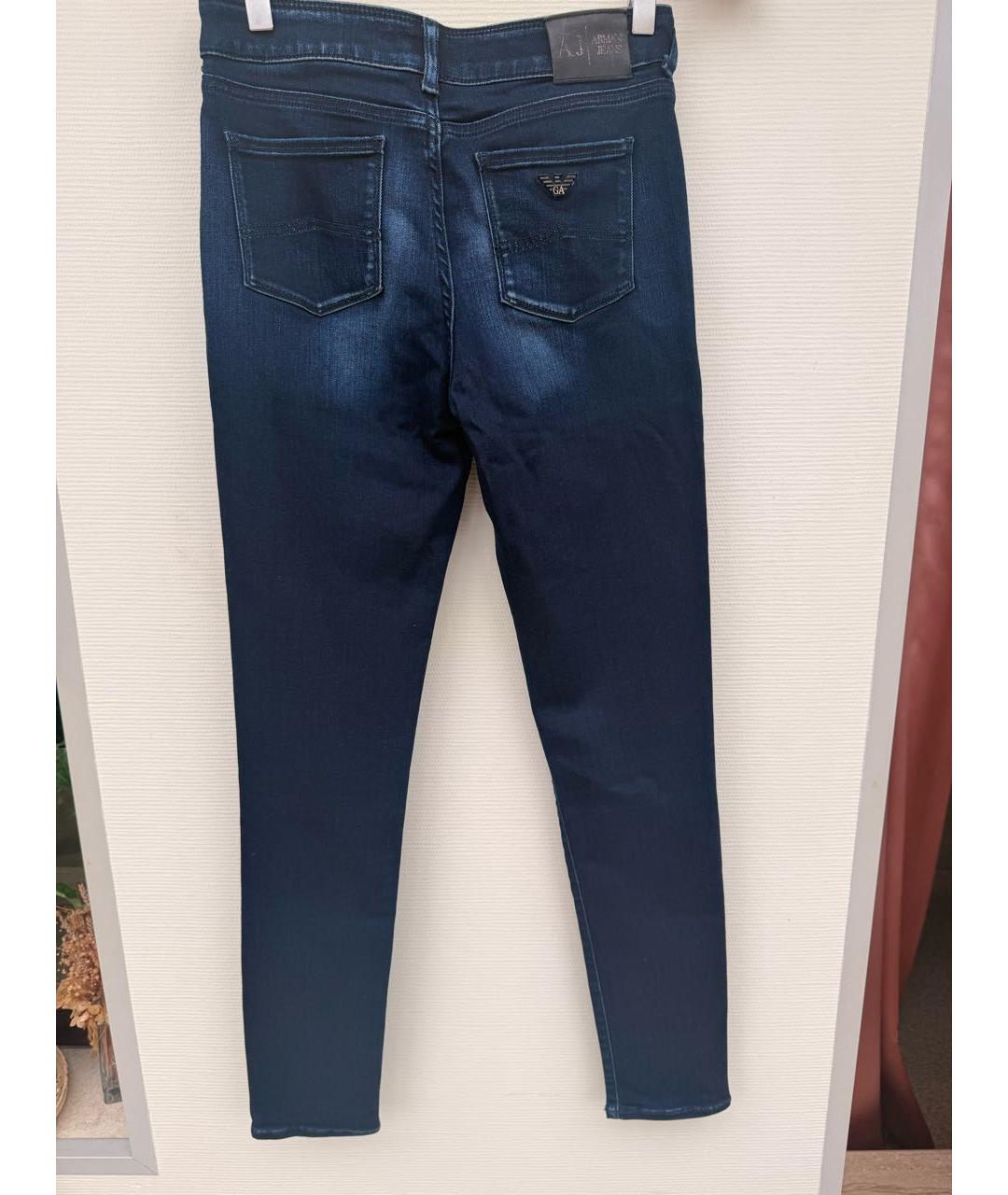 ARMANI JEANS Темно-синие хлопковые прямые джинсы, фото 2