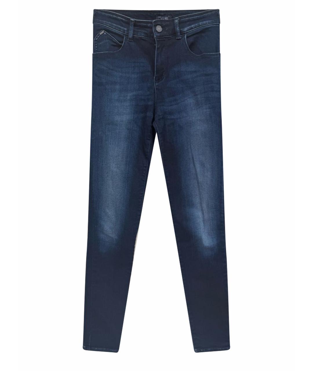ARMANI JEANS Темно-синие хлопковые прямые джинсы, фото 1