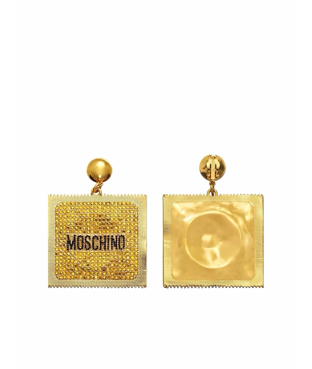 MOSCHINO Золотые металлические клипсы, фото 1