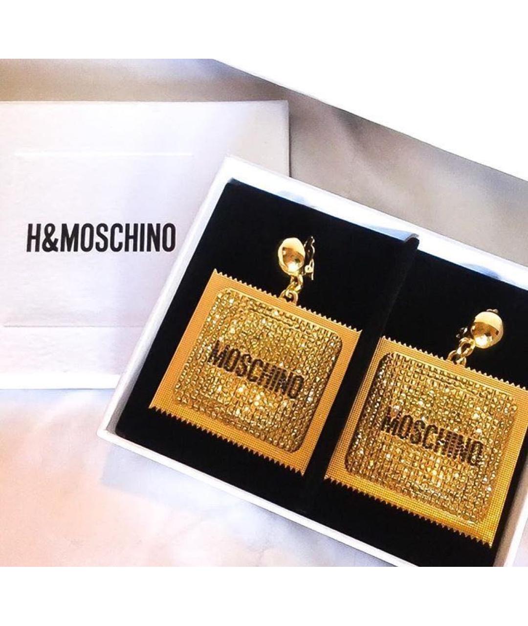 MOSCHINO Золотые металлические клипсы, фото 2