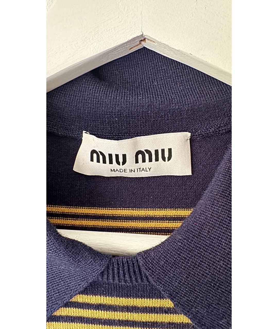 MIU MIU Шелковая футболка, фото 4