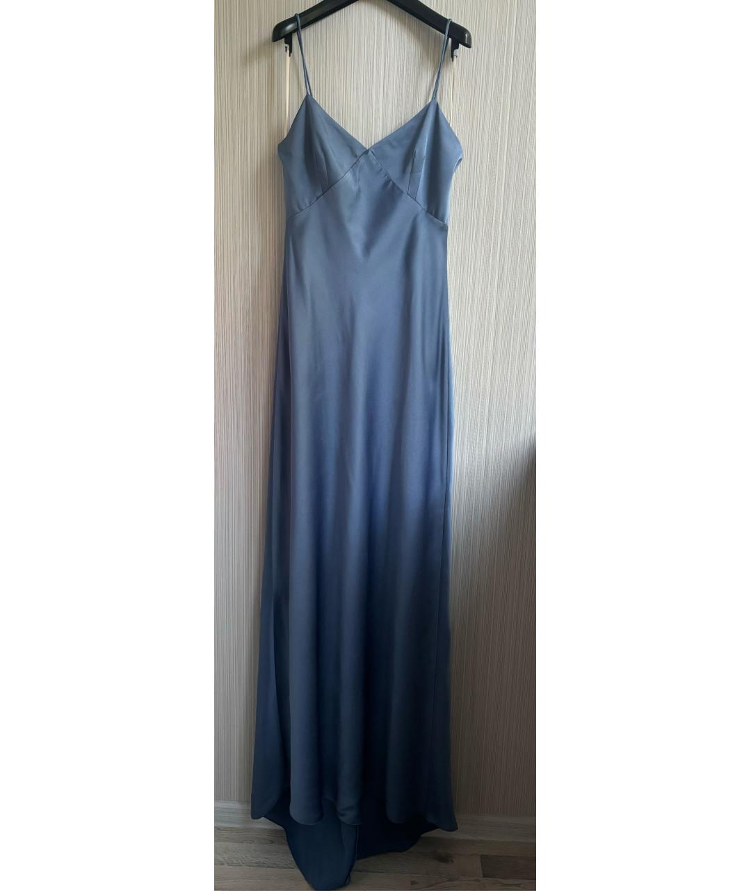 MAX MARA Голубое ацетатное вечернее платье, фото 2