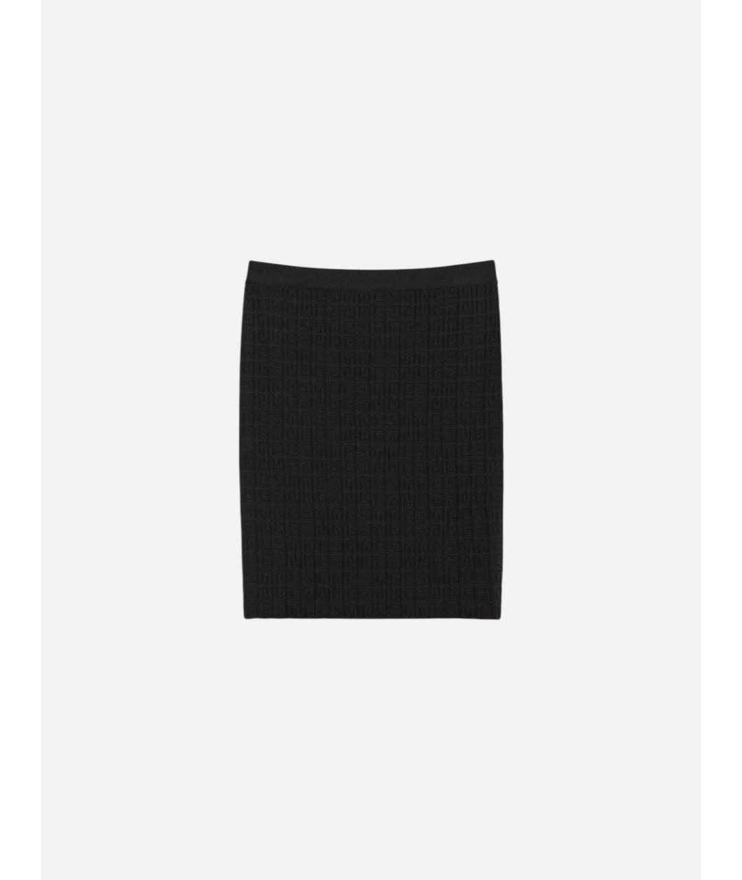 GIVENCHY Черная вискозная юбка мини, фото 5