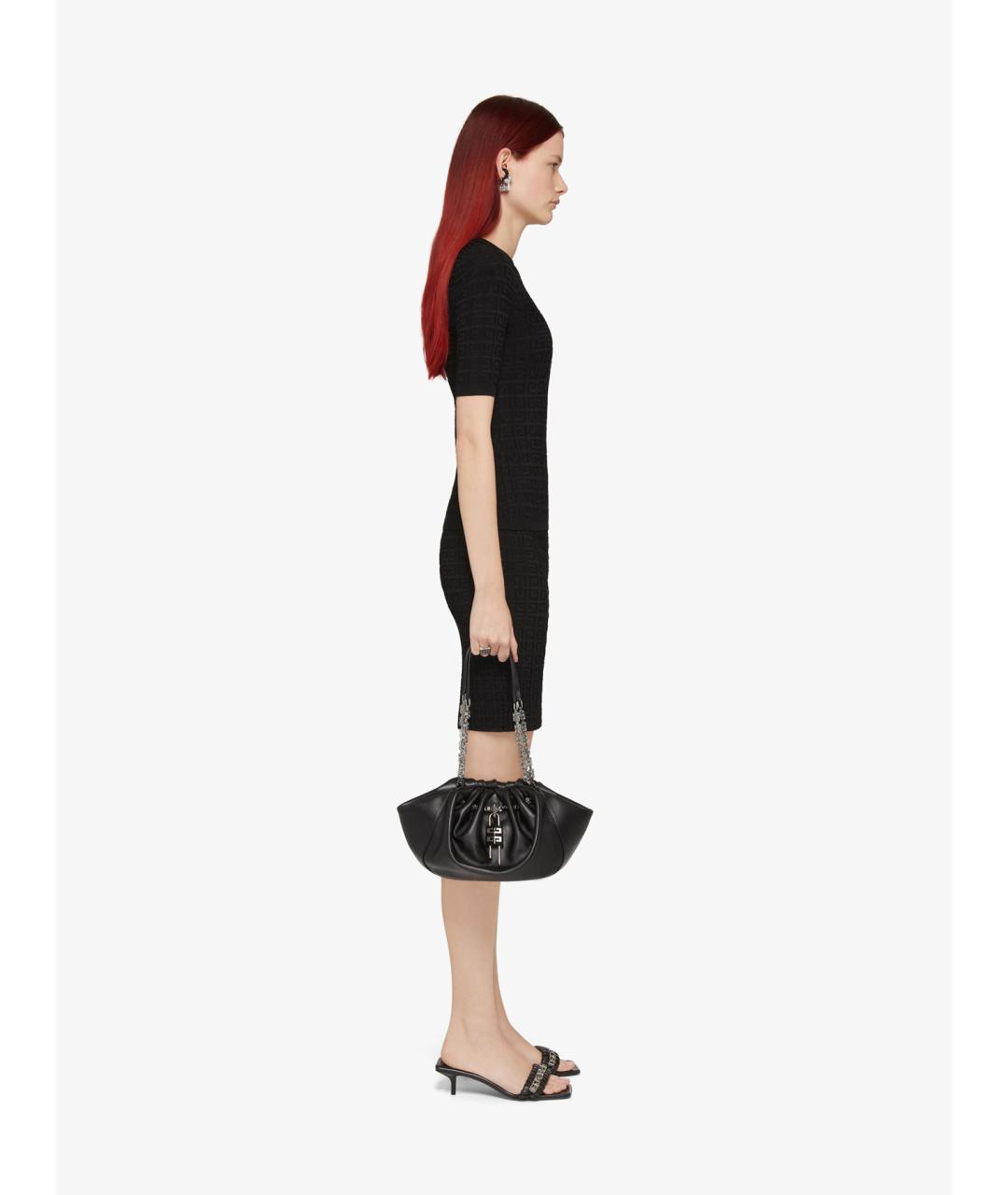 GIVENCHY Черная вискозная юбка мини, фото 3