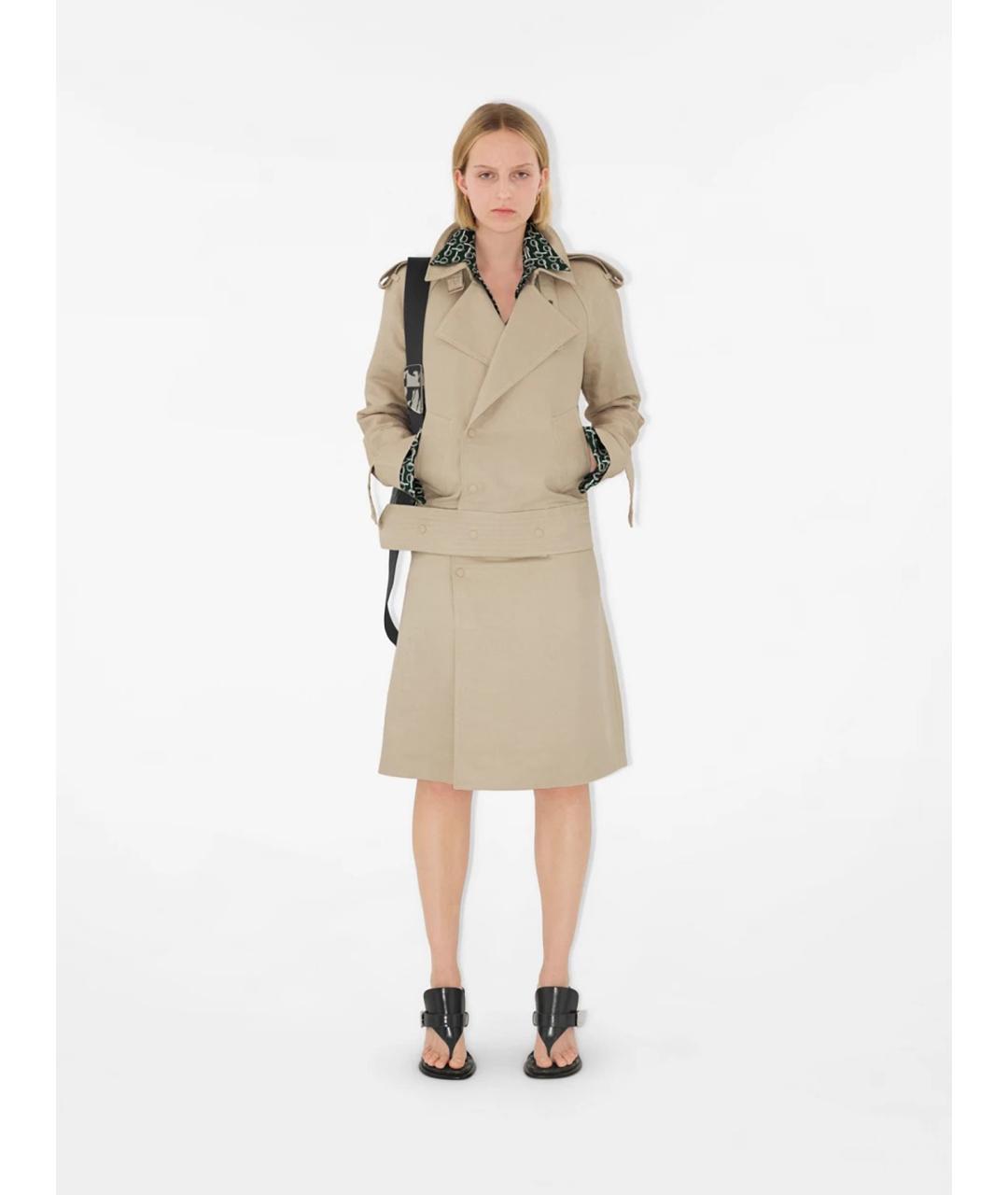 BURBERRY Бежевая хлопковая куртка, фото 2
