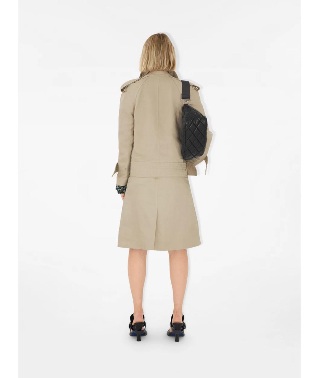 BURBERRY Бежевая хлопковая куртка, фото 4