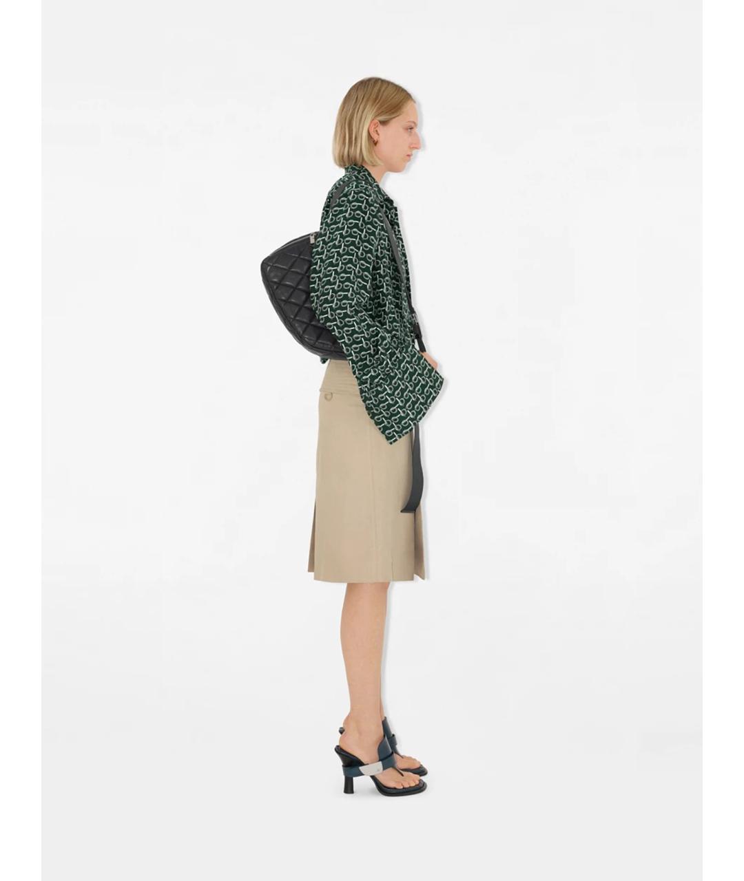 BURBERRY Бежевая юбка миди, фото 3