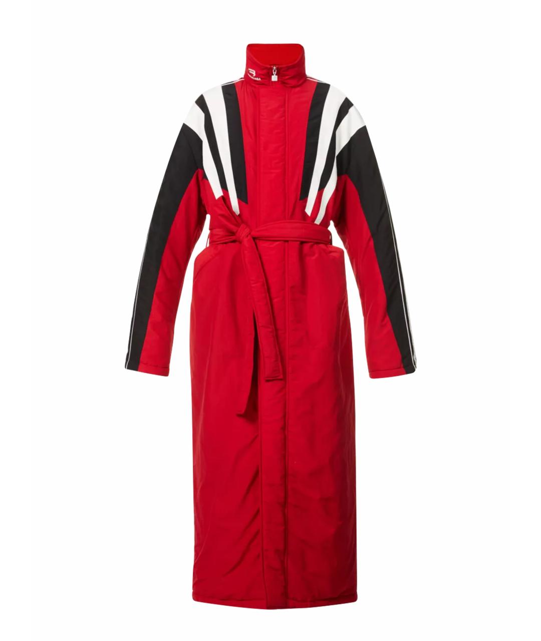 BALENCIAGA Красное полиэстеровое пальто, фото 1