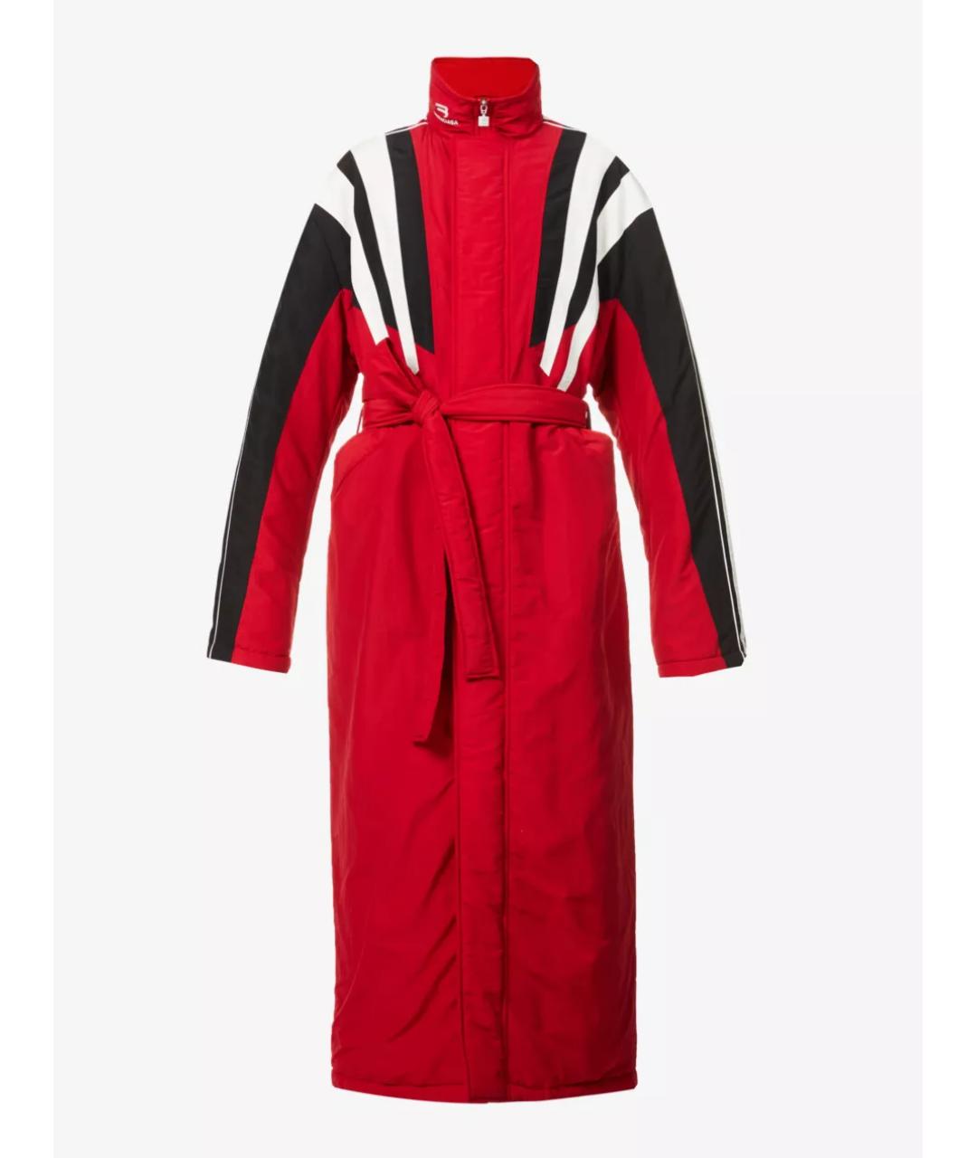 BALENCIAGA Красное полиэстеровое пальто, фото 7