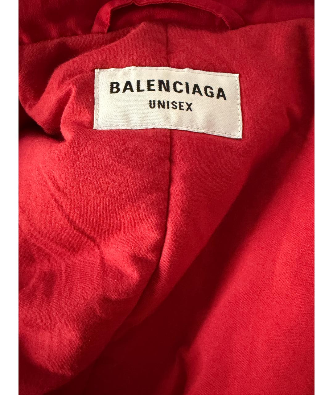 BALENCIAGA Красное полиэстеровое пальто, фото 5