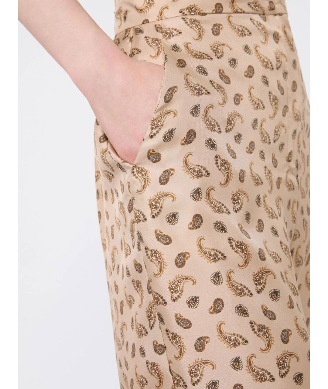 MAX MARA STUDIO Мульти шелковые прямые брюки, фото 5