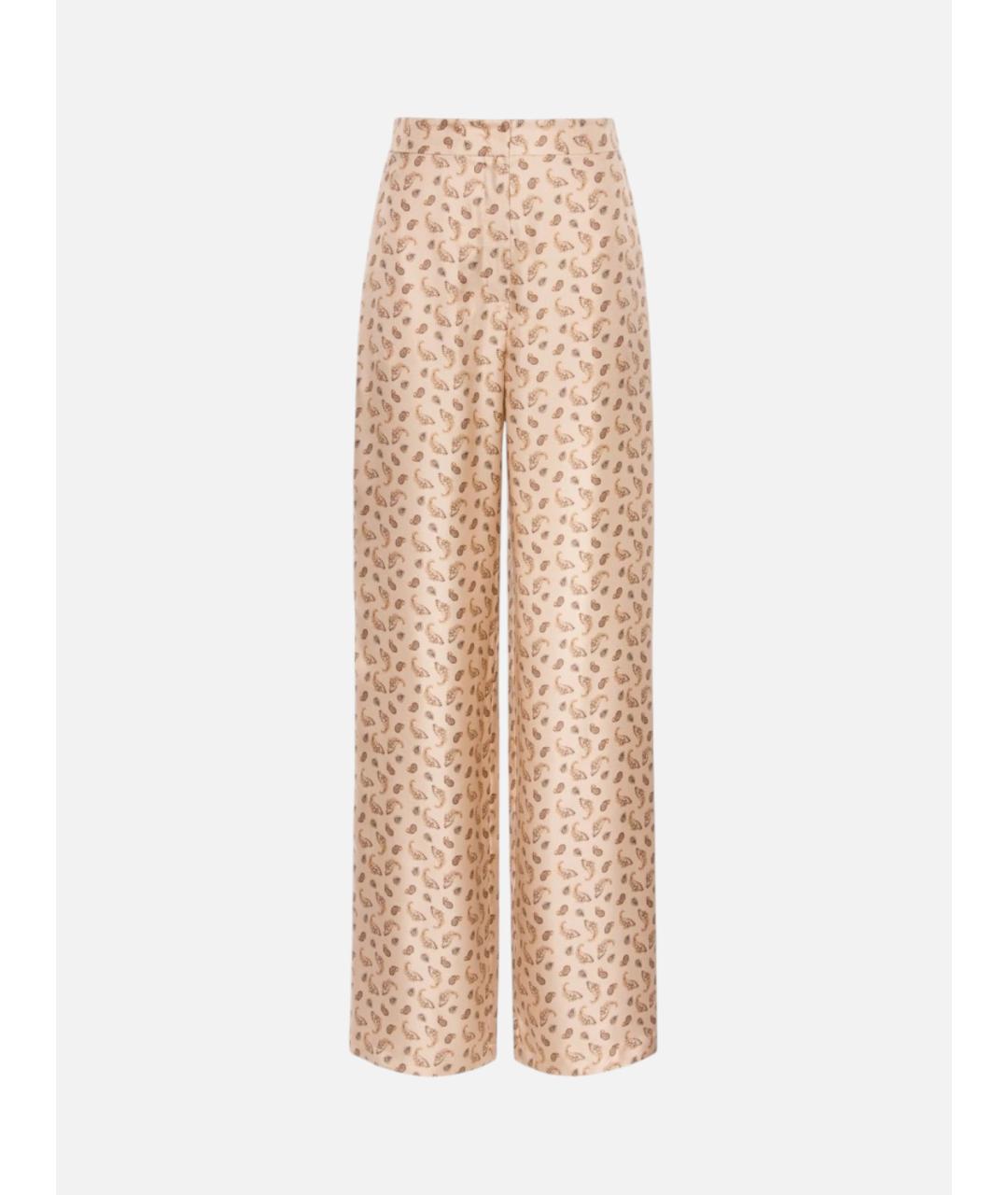 MAX MARA STUDIO Мульти шелковые прямые брюки, фото 1
